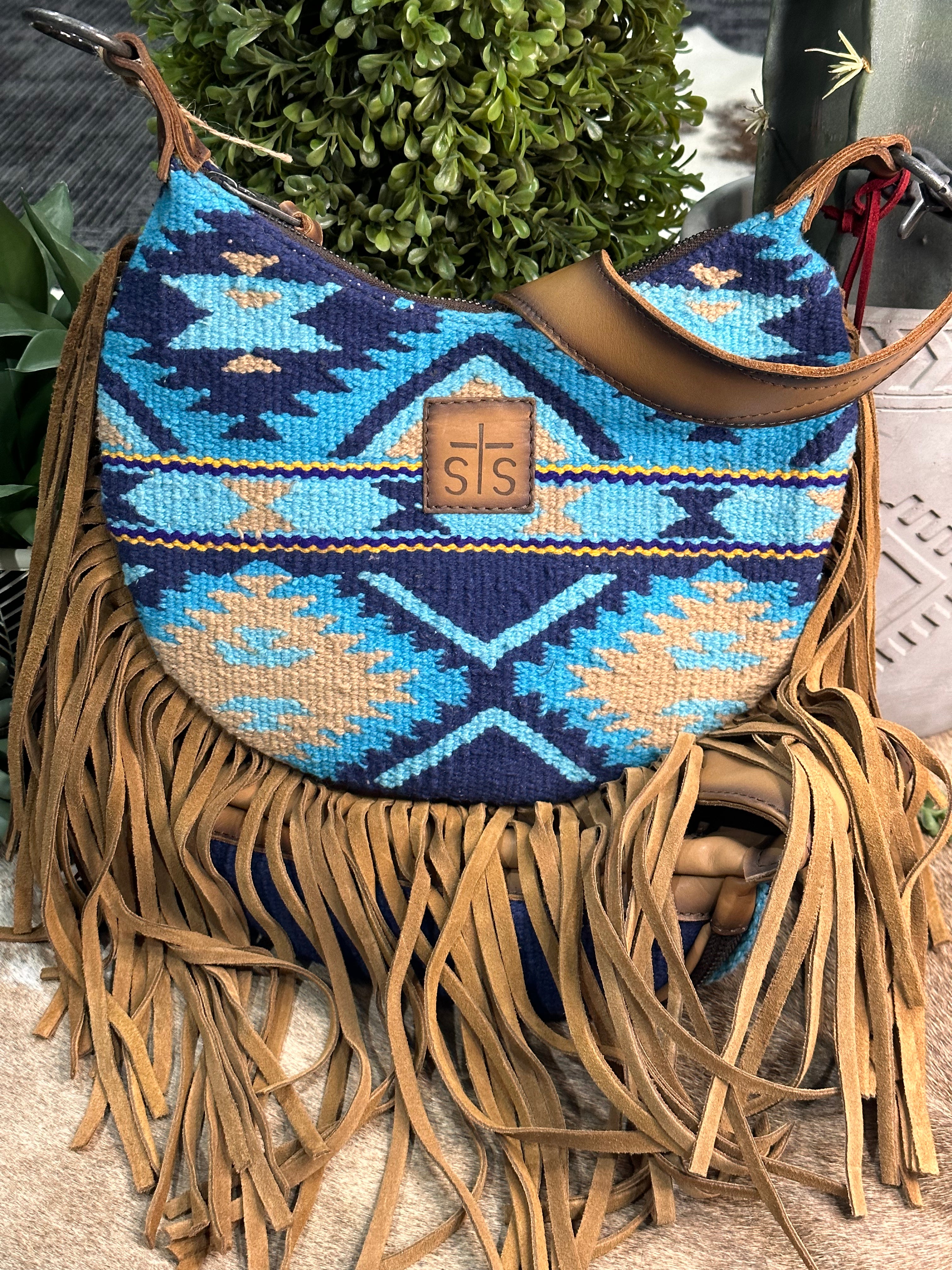 Cowhide Nellie Fringe Bag