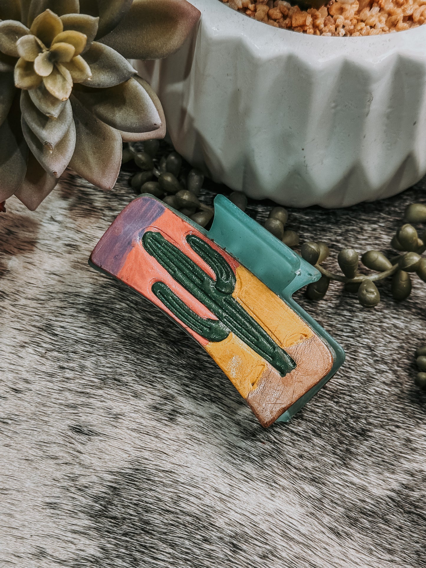 Saguaro Sunset Hair Clip