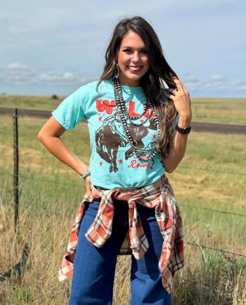 The Wild and Rowdy Turquoise Tee