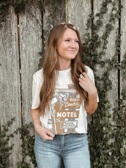 The Rowdy Cowboy Motel Tee