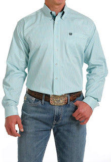 Cinch Turquoise Geo Button Up