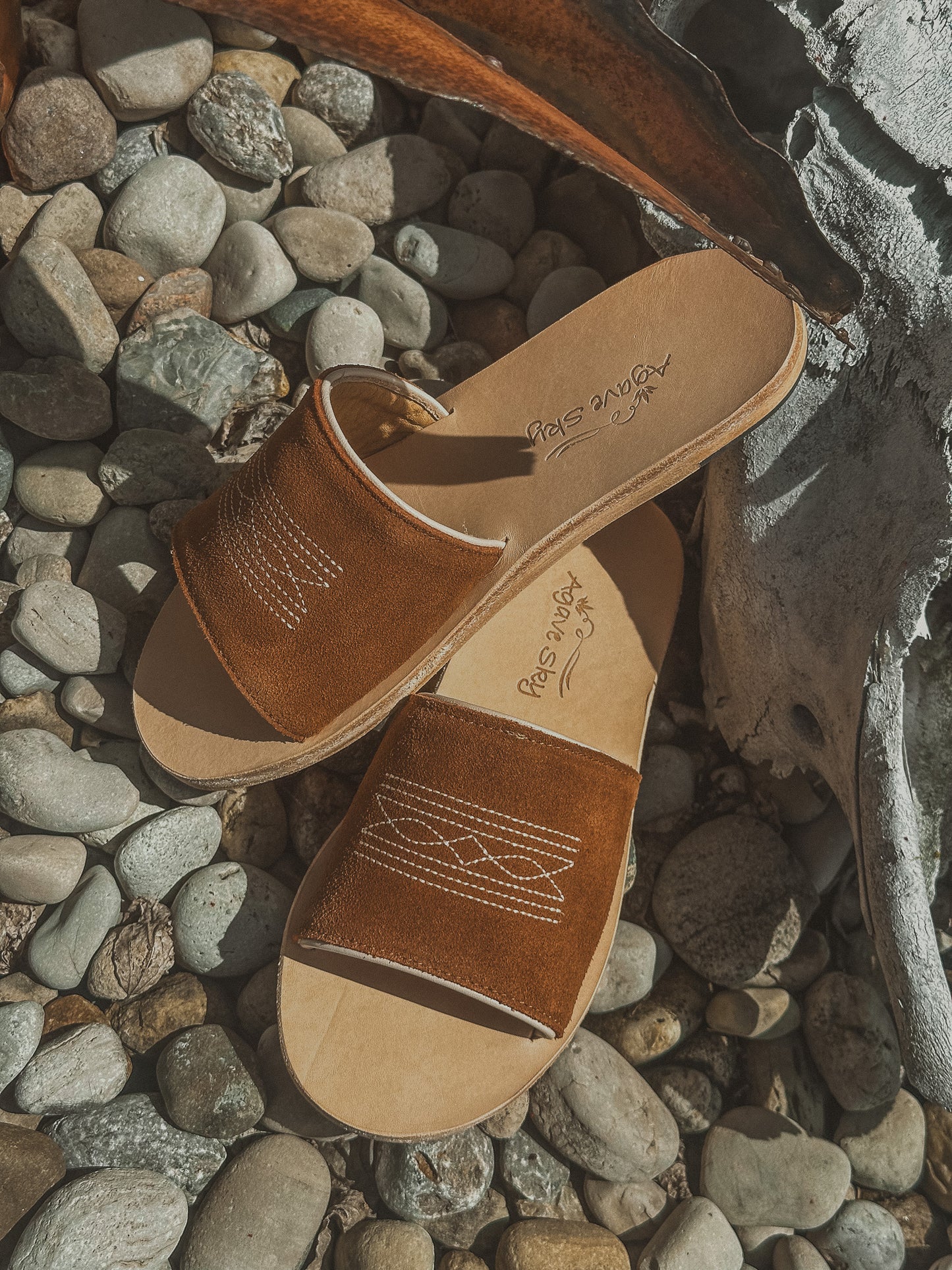 The Nadia Western Rust & Cream Sandals