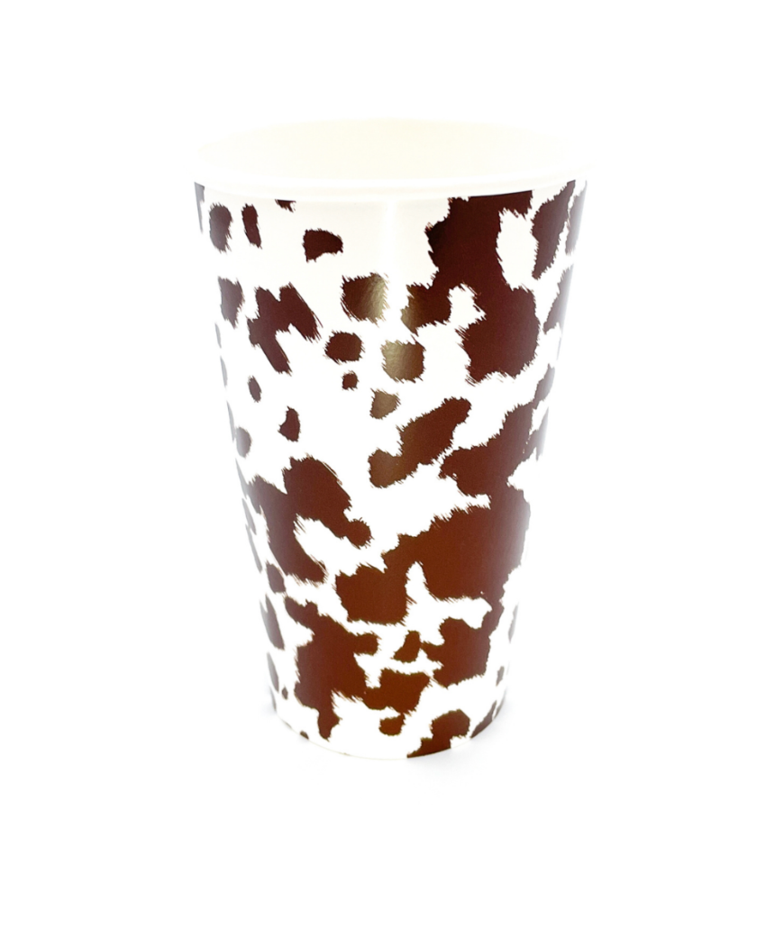 Brown Cowhide Cups