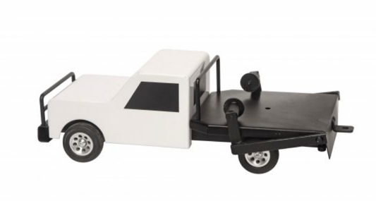 Flatbed Hay Truck Black/White