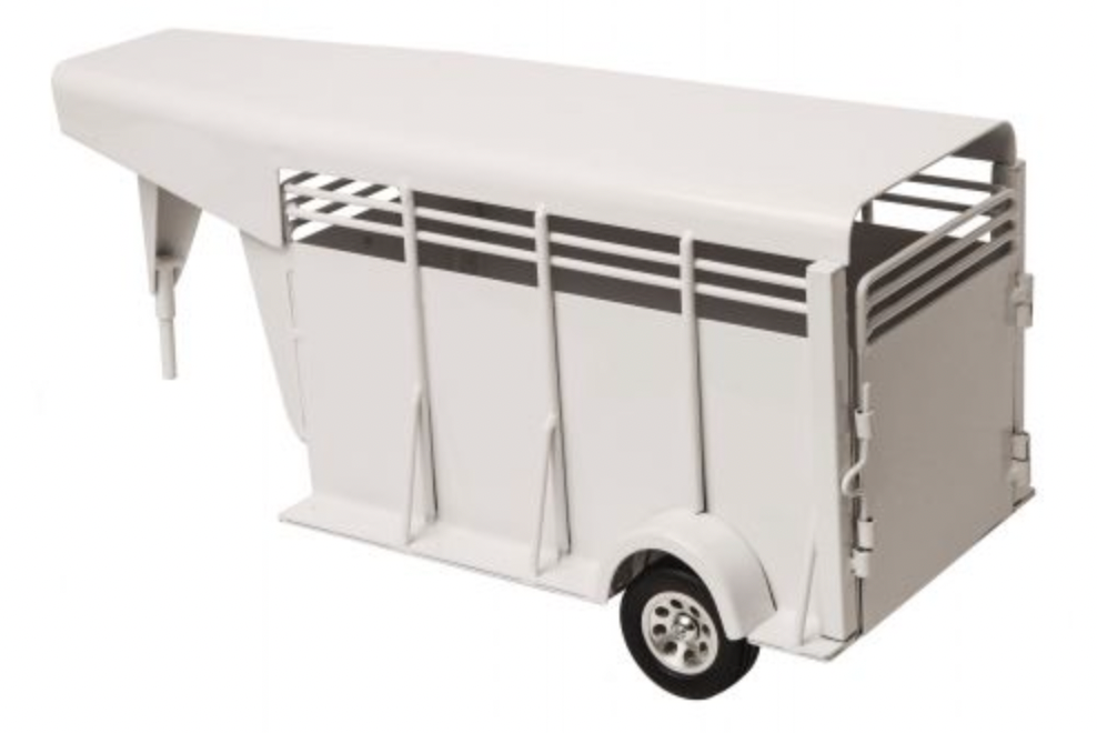 Gooseneck Stock Trailer White